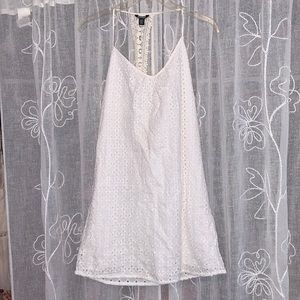 Buffalo David Bitten small eyelet scoop neck mini dress cotton beach cover up